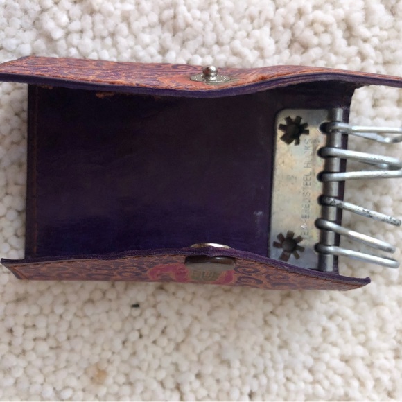 NWOT Shantiniketan Indian leather boho key case - Picture 12 of 13